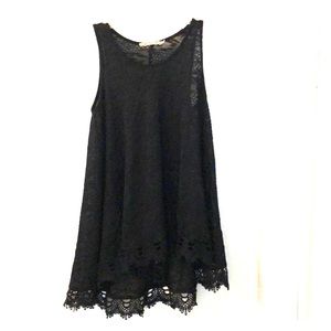 Black Sheer Knit Tank Top - Chloe K, medium